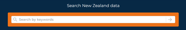 Image of the Aotearoa Data Explorer search box.