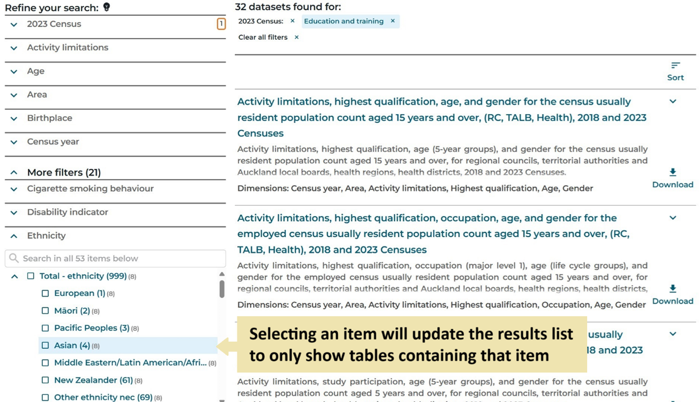 Quick start guide to Aotearoa Data Explorer